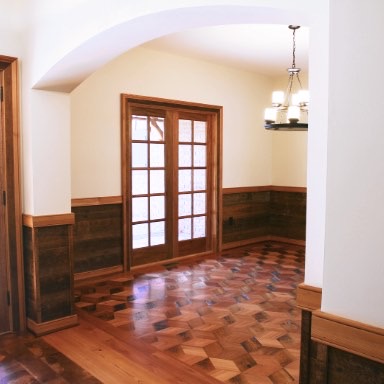 Dining Nook with Custom floor - E.T. Moore Custom Home