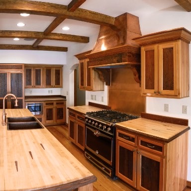 Custom Kitchen using Reclaimed lumber - E.T. Moore Custom Home