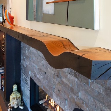 A rustic heart pine mantel brings natural beauty and timeless character to any room. Made from reclaimed heartwood of longleaf pine, it features warm tones of amber and rich brown, complemented by unique grain patterns, knots, and occasional nail holes that hint at its storied past. Known for its strength and durability, heart pine adds a touch of history and charm, making it an ideal focal point for farmhouse, cabin, or rustic-inspired interiors. Its textured surface and warm colors create an inviting atmosphere, perfect for showcasing décor, cherished keepsakes, or seasonal displays. - E.T. Moore Custom Home