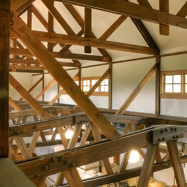 Built by master craftsmen from E.T. Moore, The New Kent Winery is constructed with a variety of antique and reclaimed woods. This includes the pre-Civil War, third-generation bricks; and the heart pine timbers, wood frame, and other exotic reclaimed fine woods throughout. - E.T. Moore Custom Home