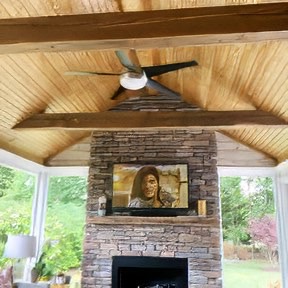 sunroom-mantel-beam