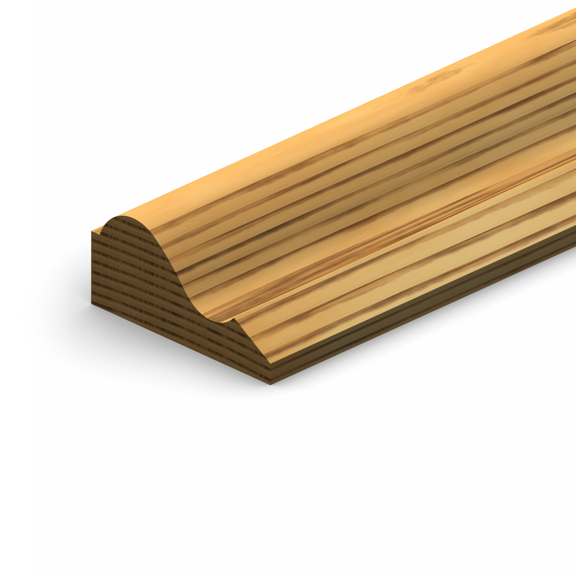 ETM-402 Fancy Ogee Base Cap Moulding Profile