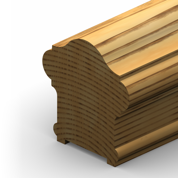 ETM-1002 Oversized Colonial Hand Rail Moulding Profile