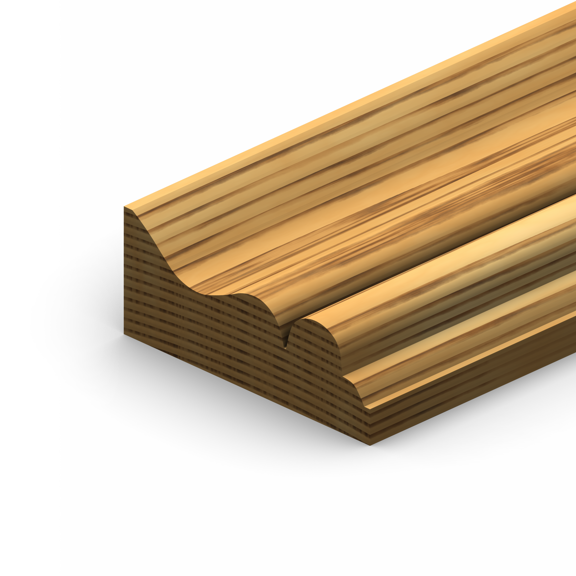 ETM-807 Two Piece Chair Rail Bottom Moulding Profile