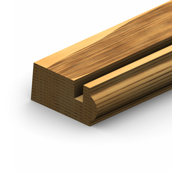 ETM-808 Two Piece Chair Rail Top Moulding Profile