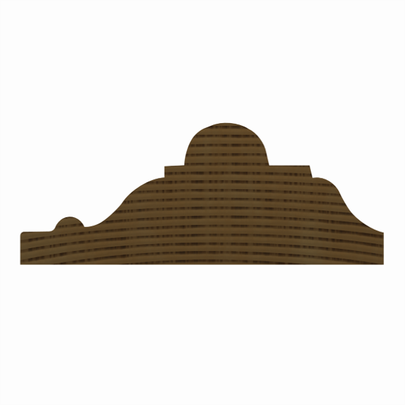 ETM-802 3” Chair Rail Cap Moulding Profile