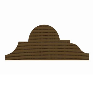 ETM-804 2” Chair Rail Cap Moulding Profile