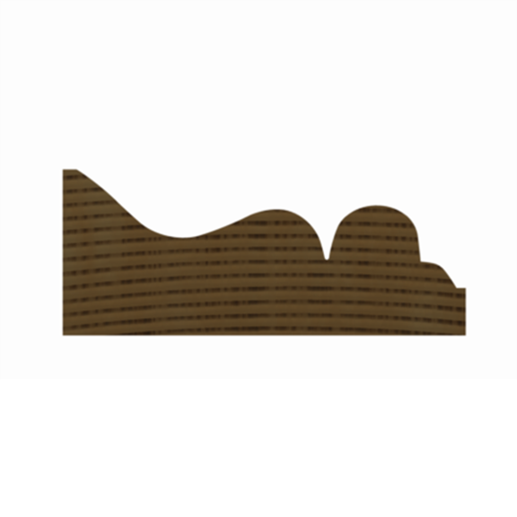 ETM-807 Two Piece Chair Rail Bottom Moulding Profile