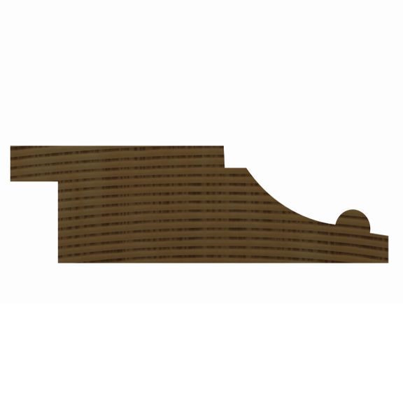 ETM-809 Two Piece Chair Rail Bottom Moulding Profile